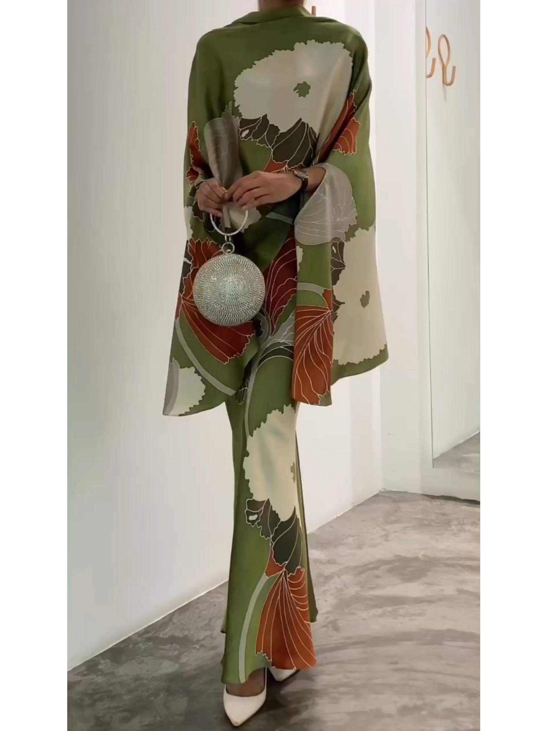 Elegant Printed Loose Seminarian Bat Shirt | Oxredo Shop Ramadan Sale