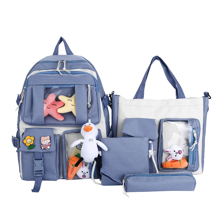 4 Pcs Sets  Kawaii Rabbit School Backpack - Gotamochi Kawaii Shop, Kawaii Clothes
