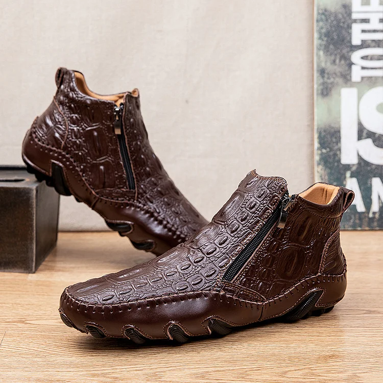 Men's Fashion Comfortable Exotic Zip Ankle Boots