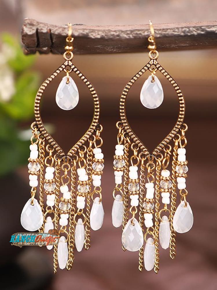 Vintage Water Drop Bohemian Chain Earrings 1