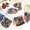 (US Only)6PCS DIY Independence Day Diamond Art Greeting Cards for Independence Day