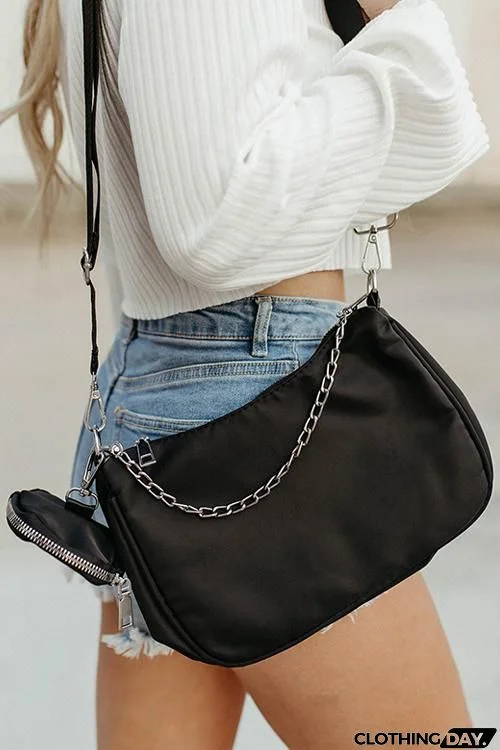 Punk Padlock Chain Shoulder Bag