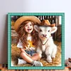 Sunshine Girl Cow-11CT Stamped Cross Stitch 40*40cm tapestrymarket