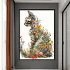 (Big Size)Flowers And Cats - 11CT Counted Cross Stitch - 40*60cm