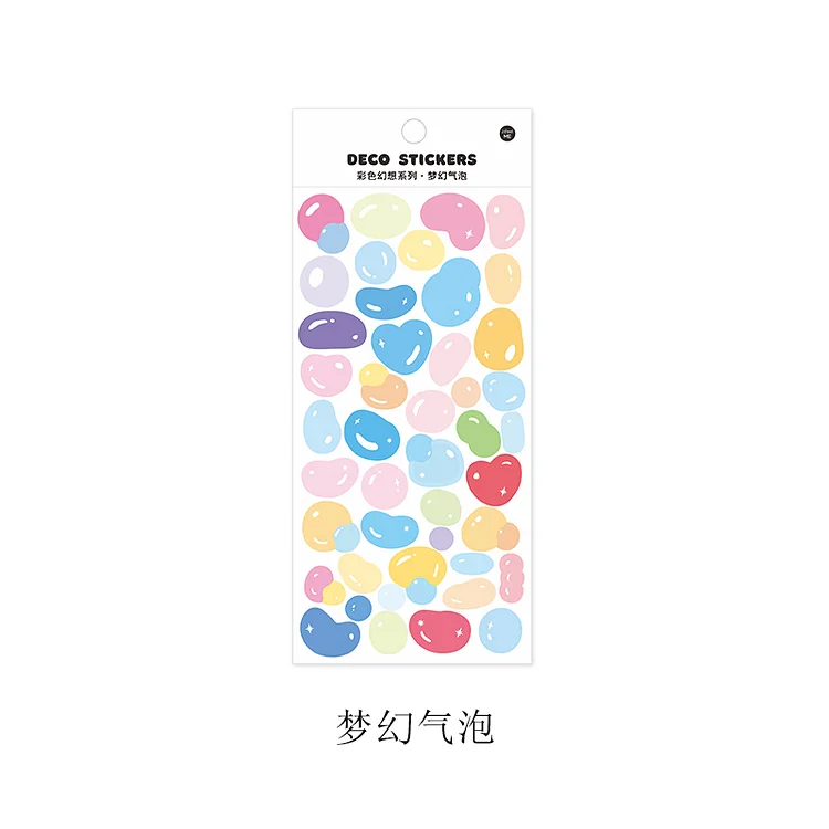 JOURNALSAY New Year's Kawaii Sequin Album Stickers