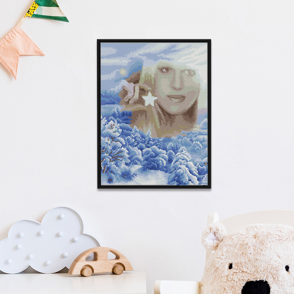 

Star Beauty - 11CT Stamped Cross Stitch - 40*50CM, 501 Original
