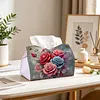 Diamond Painting PU Multicolored Roses Tissue Box Tissue Holder