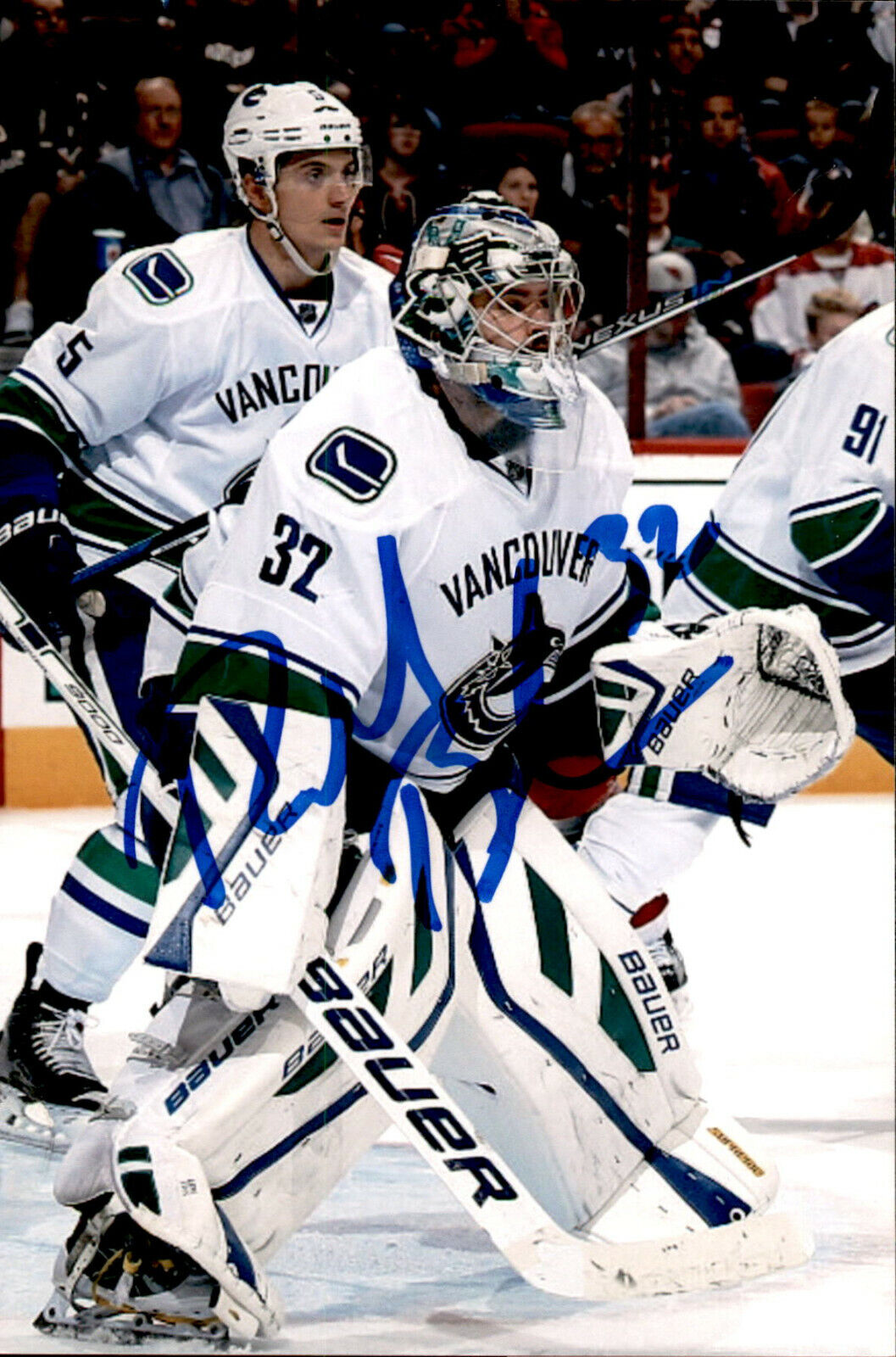 Richard Bachman SIGNED 4x6 Photo Poster painting VANCOUVER CANUCKS #5