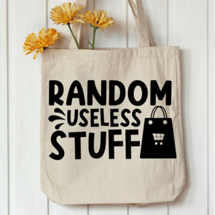 Random Useless Stuff Printed Linen Bag - BS0044