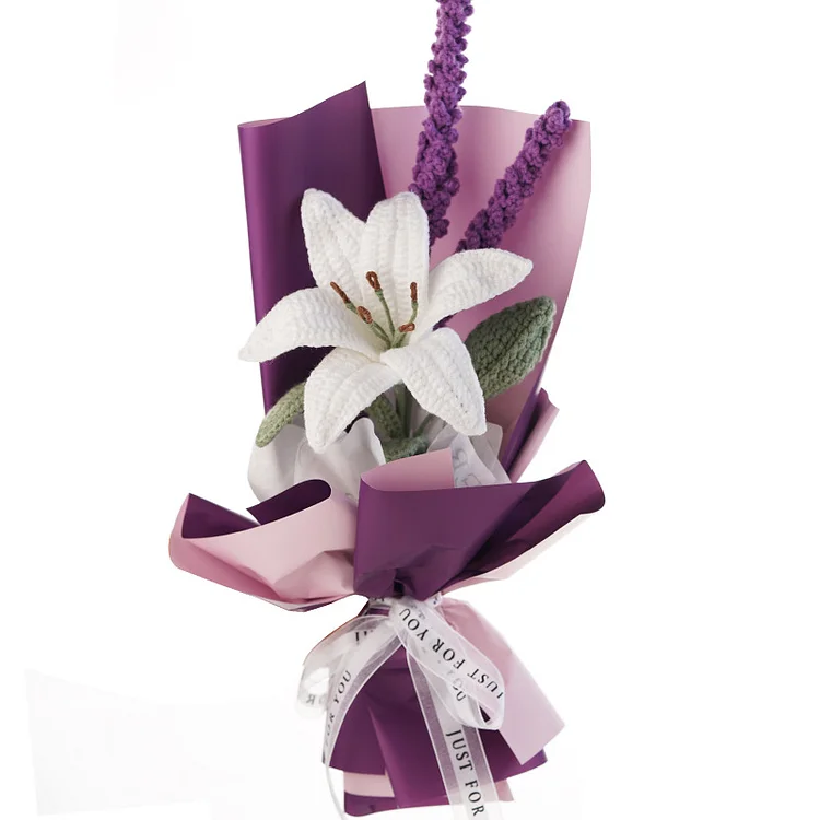 YarnSet - Bouquet Crochet Kit - Lilies Lavender