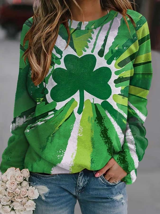 St. Patrick's Day Clover Women's Sweatshirt