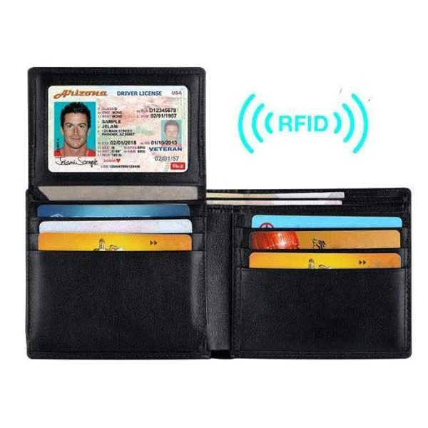 LEATHER RFID WALLET 84601474W