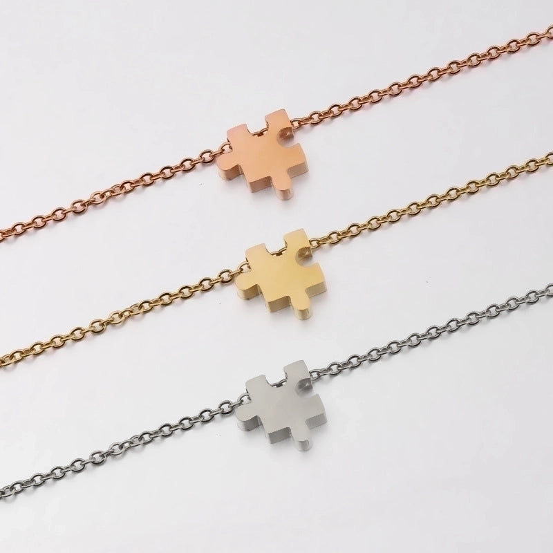 Minimalist Solid Color Stainless Steel 18K Gold Plated Rose Gold Plated None Bracelets In Bulk