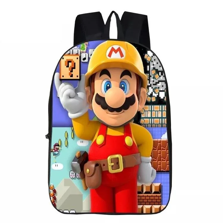 Mayoulove Game Super Mario #5 Backpack School Sports Bag-Mayoulove