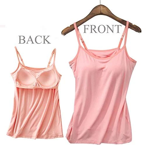 Tank Top with Built in Bra Camisole socialshop