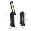COB LED Flashlight Rechargeable Work Camping Torch Folding Night Light (L)
