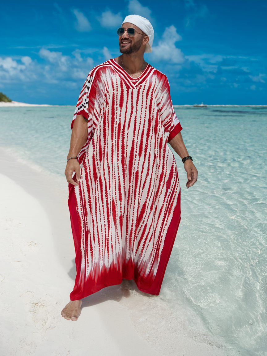 Men's Cotton Ethnic Printed Long Kaftan