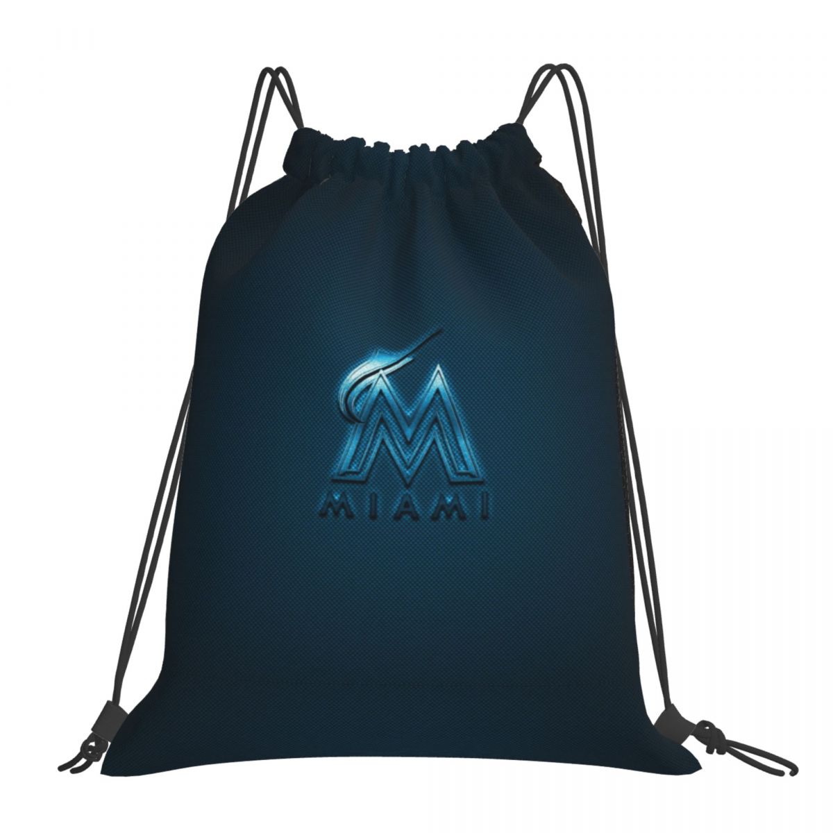 Miami Marlins MLB Foldable Sports Gym Drawstring Bag