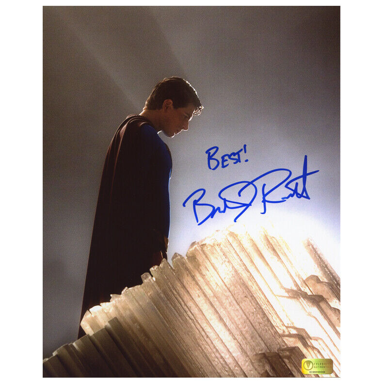 Brandon Routh Autographed Superman Returns Crystals 8x10 Photo Poster painting