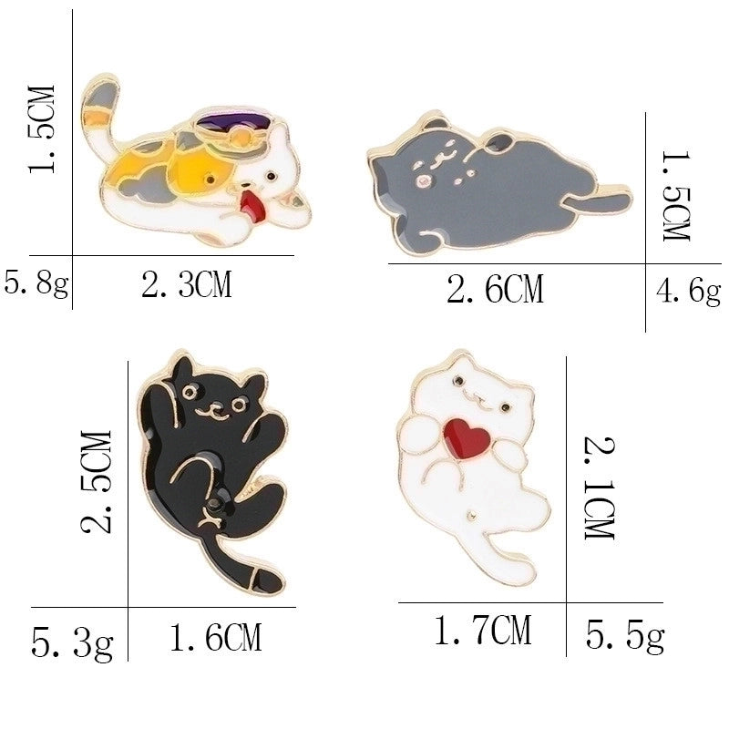 Cartoon Style Cute Cowboy Style Animal Alloy Stoving Varnish Plating Kid’s Unisex Brooches Collar Pin