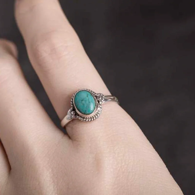 Turquoise Wisdom 925 Sterling SilverLove Ring