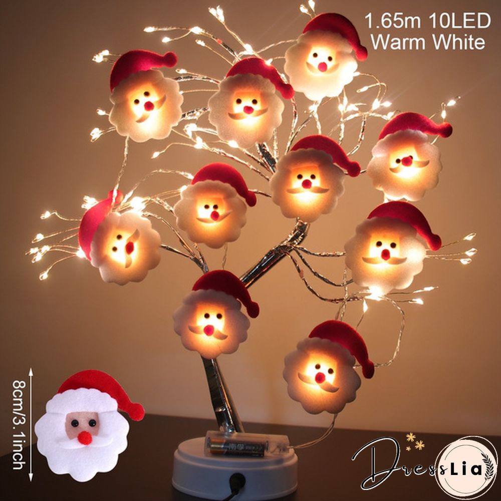 Leds 54Ft Christmas Snowman String Lights Waterproof Light Short Plush For Decorations