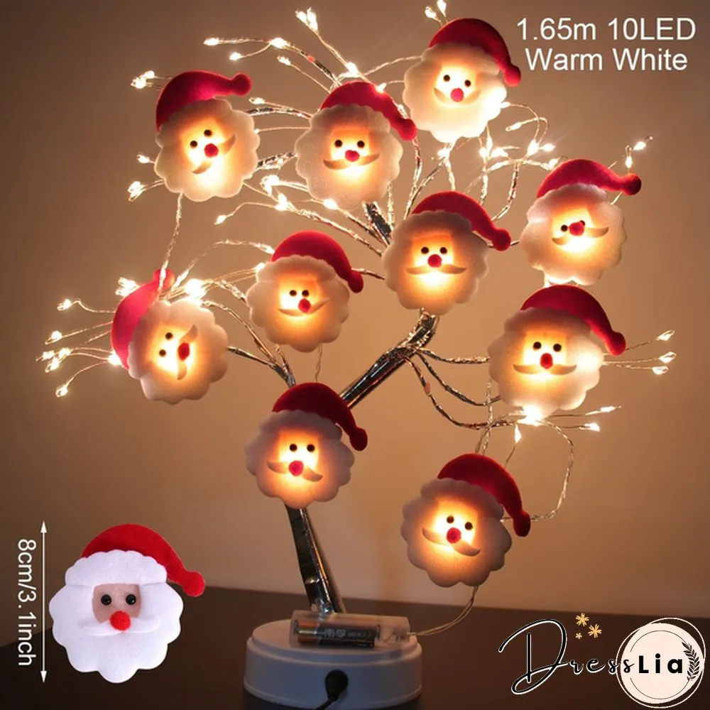 Leds 54Ft Christmas Snowman String Lights Waterproof Light Short Plush For Decorations