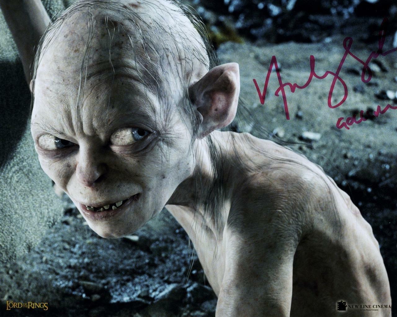 Andy Serkis Gollum SIGNED AUTOGARPHED 10 X 8