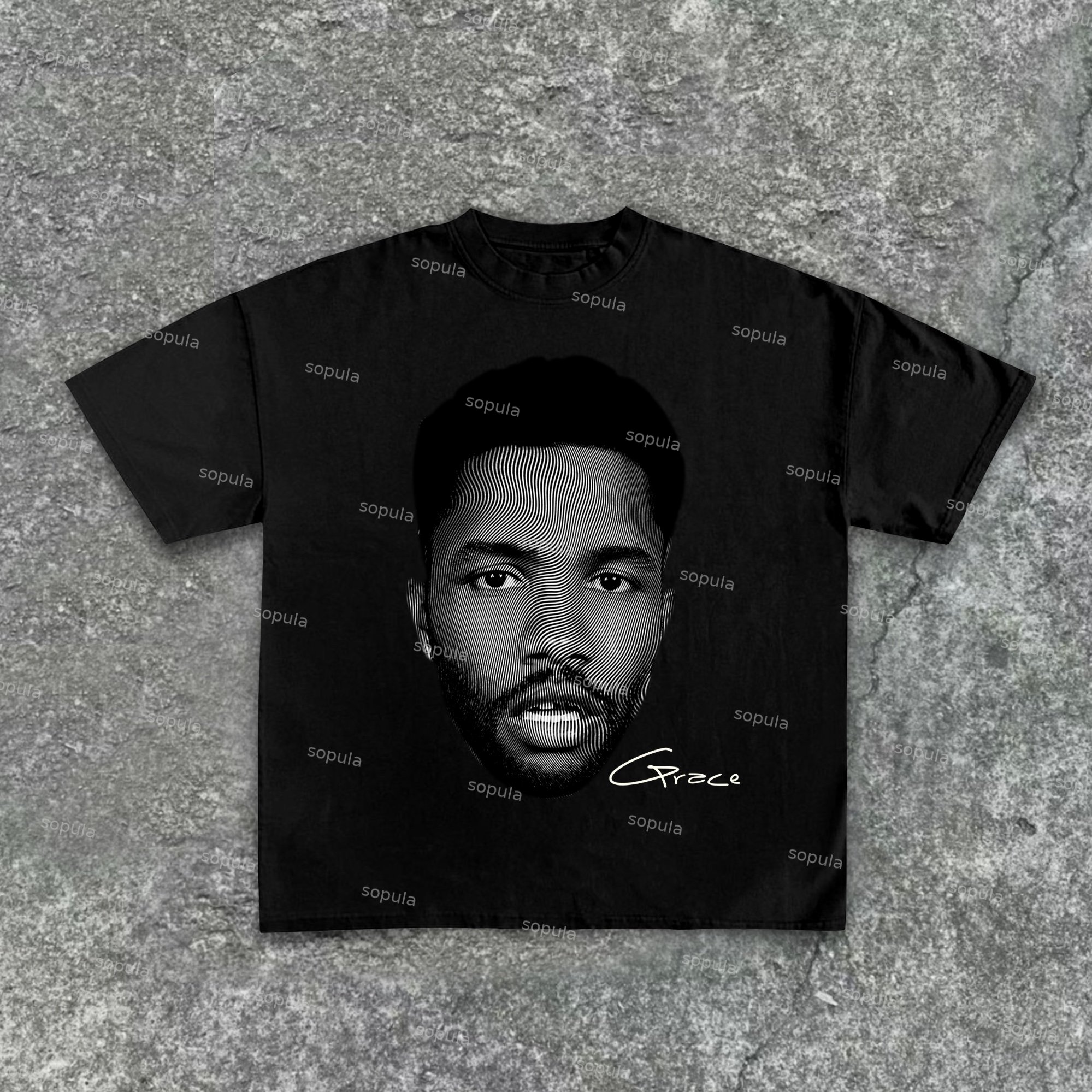 Vintage Characters Avatars Simple Avatar Print Cotton T-Shirt