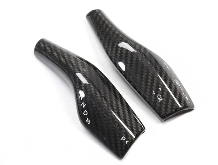 Model 3Y Real Carbon Fiber Turn Signal Gear Shift Stalk Covers