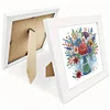 5D DIY Partial Special Shaped Drill Diamond Painting Kit Flower Decor With Frame Kit 18x18cm