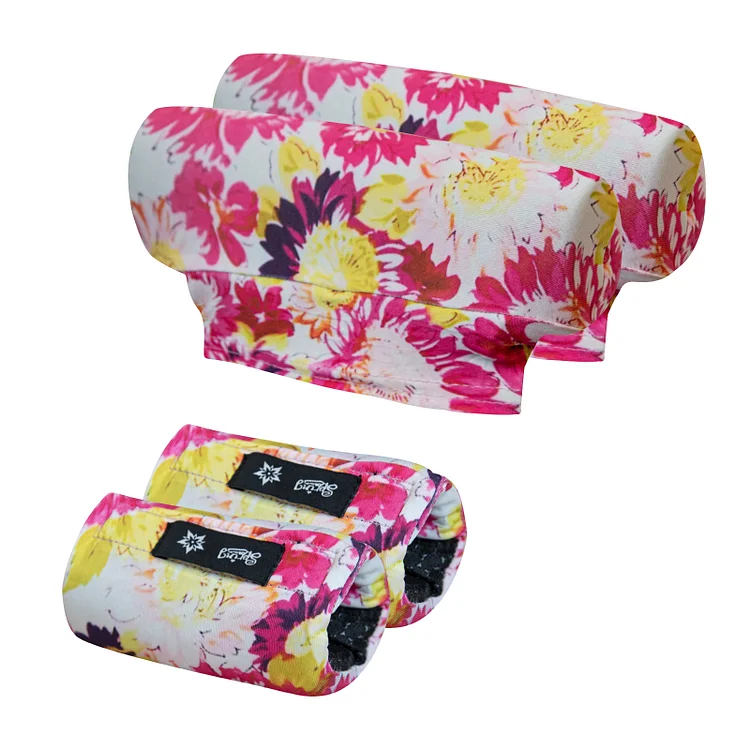 Underarm Crutch's Pad and Hand Grip Covers Universal Forearm Handle Padded Cushion Sets Accessories for Crutches (pink sunflower)