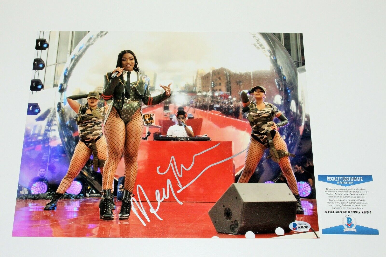 SEXY RAPPER MEGAN THEE STALLION SIGNED 11x14 Photo Poster painting BECKETT COA WAP SAVAGE PETE