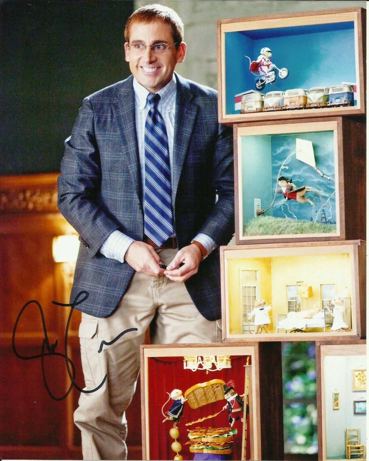 STEVE CARELL SIGNED DINNER FOR SCHMUCKS Photo Poster painting UACC REG 242