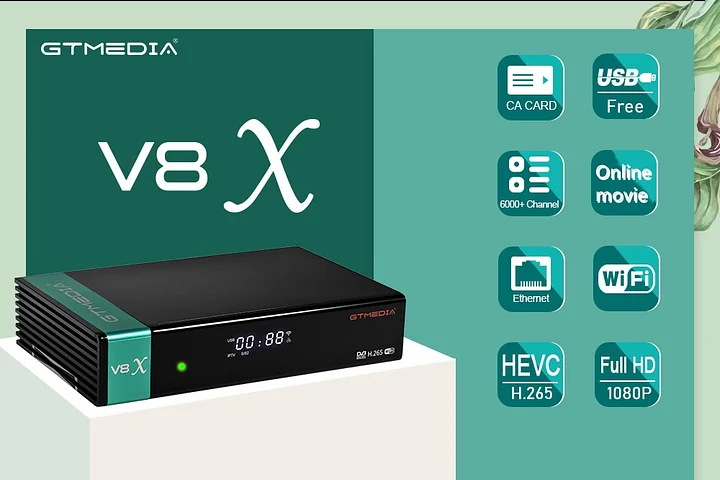 GTMEDIA V8X 1080P DVB-S/S2/S2X Satellite TV Receiver Upgrade HD Gtmedia V8  Nova/Honor Support MARS/CS/M3U Built-in 2.4G WiFi