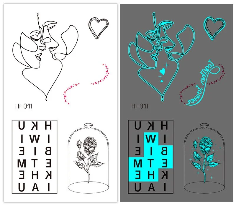 Sdrawing Tattoo Stickers Temporary Moon Star Diamond Planet Festival Carnival Party Glowing Cool Face Tatoo for Men Women