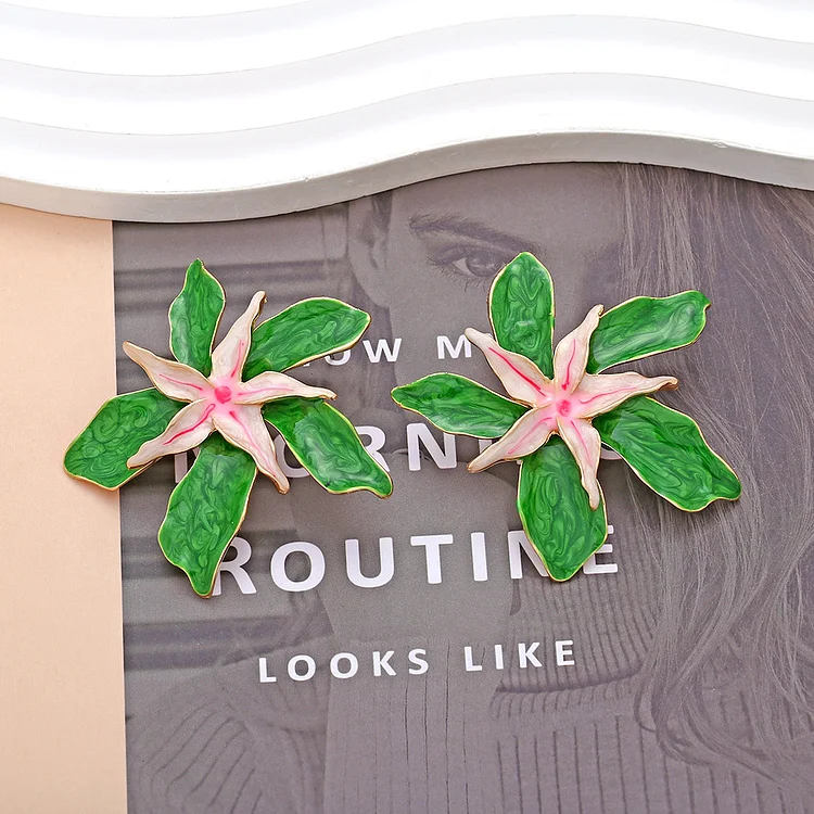 Enamel Flower Earrings