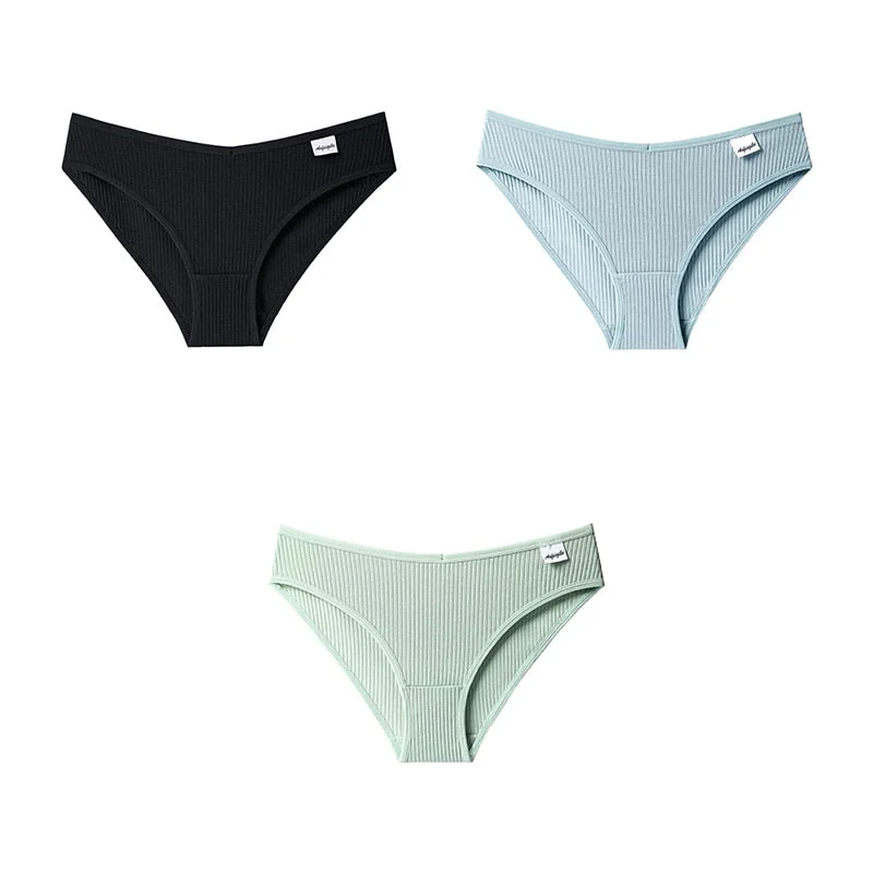 3pcs Women Panties Cotton Underwear For Woman Briefs Female Panties Cotton Lady Lingerie Intimates Women's Underwear BANNIROU