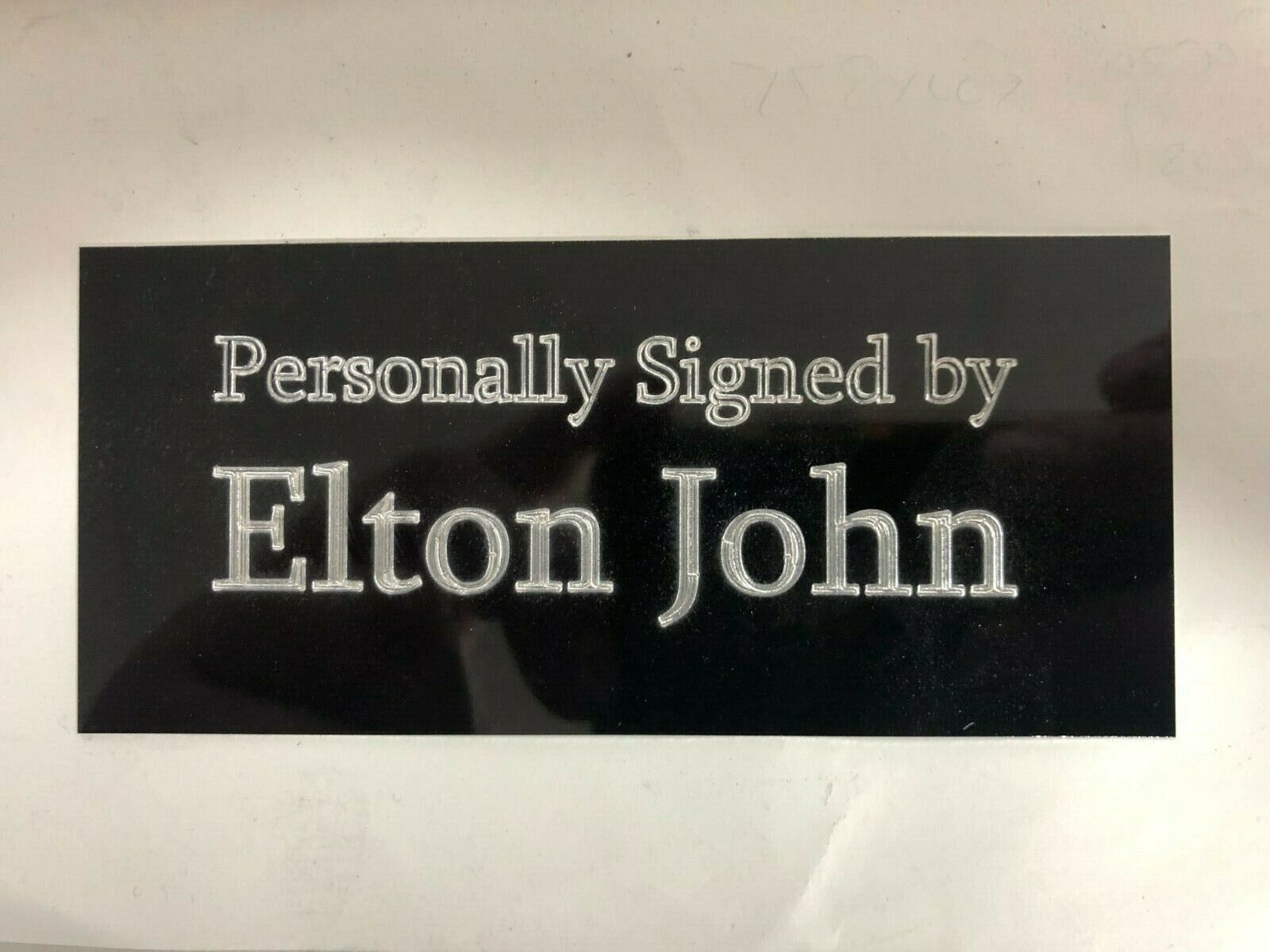 Elton John - 110x50mm Engraved Plaque for Signed Memorabilia like Photo Poster painting CD Frame