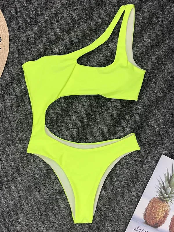 Neon Hollow One Piece Swimsuit