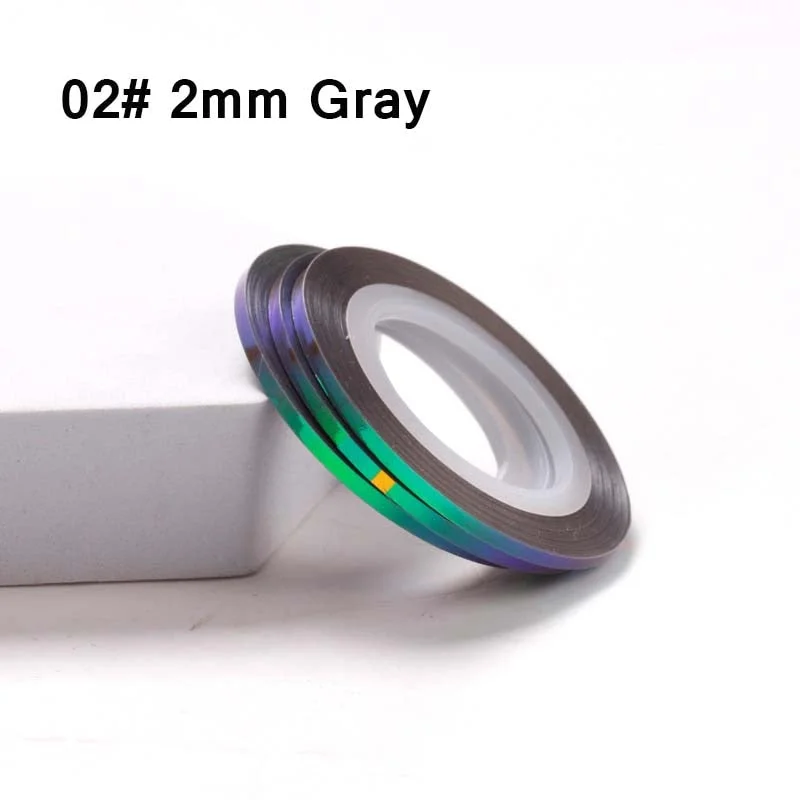 Nude Color Silver Nail Striping Tape Line 1mm 2mm 3mm Sticker Pink Yellow Shiny Stickers DIY Decors Tool Nail Art Decoration