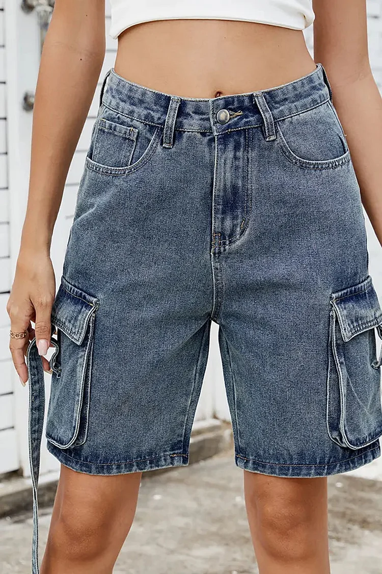 Trendy Summer Washed Cargo Shorts