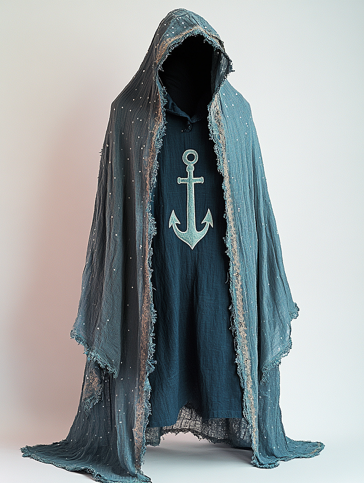 Pirate ship anchor long wizard cape 204f