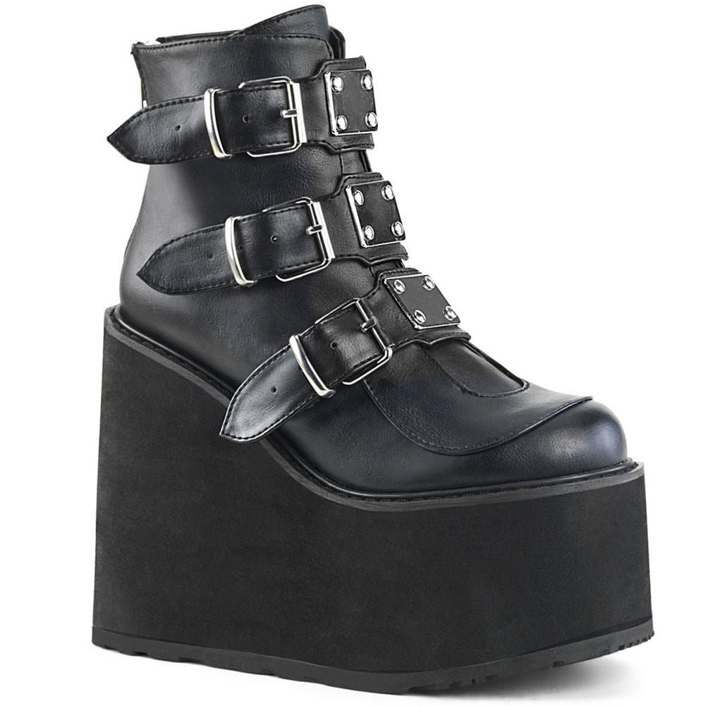 2021 Punk Brand New INS Hot Platform High Heels Gothic Style Vampire Wedges Shoes Cosplay Fashion Motorcycles Ankle Boots Women
