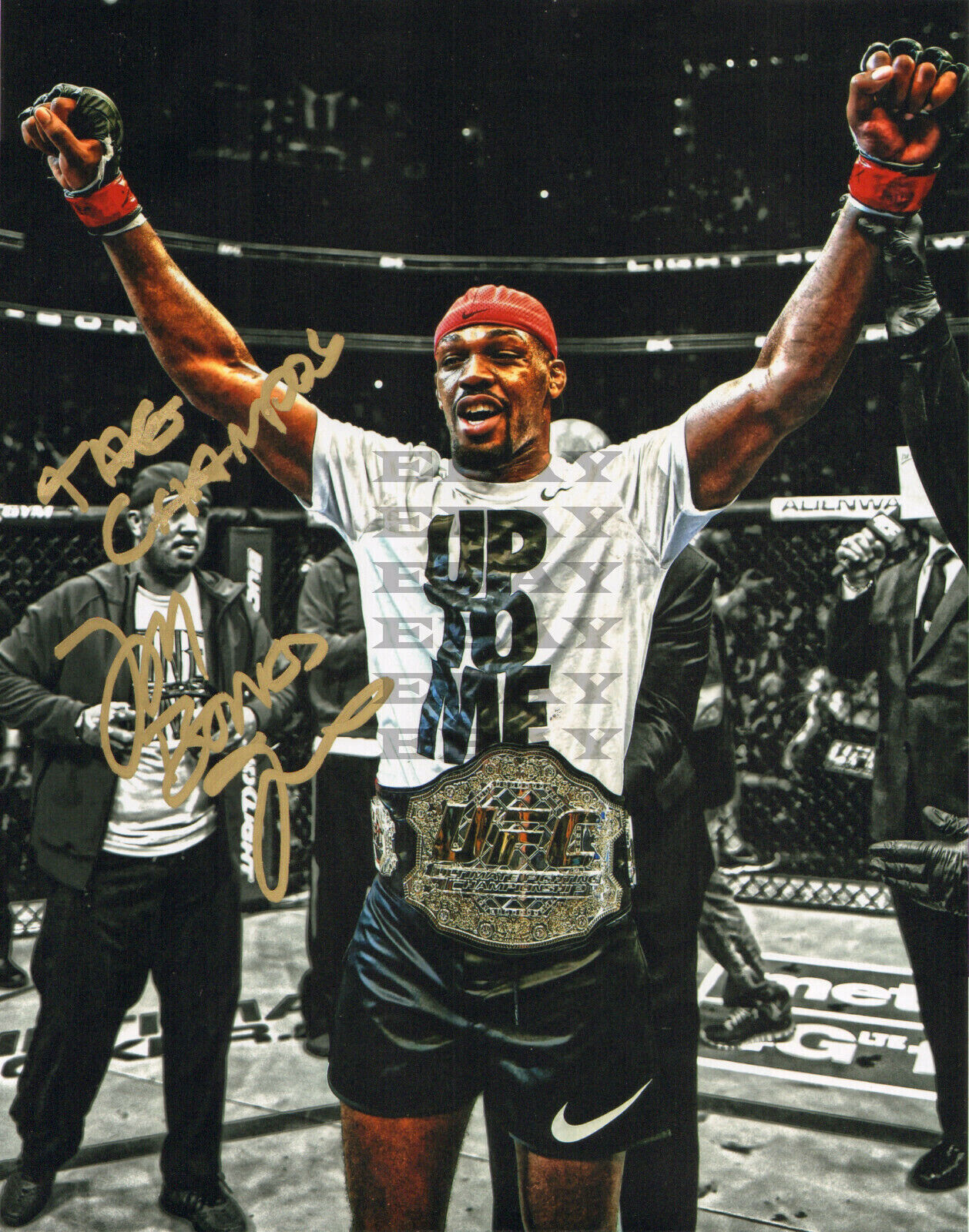 JON BONES JONES MMA UFC 232 CHAMPION 8x10 autographed Photo Poster painting Reprint