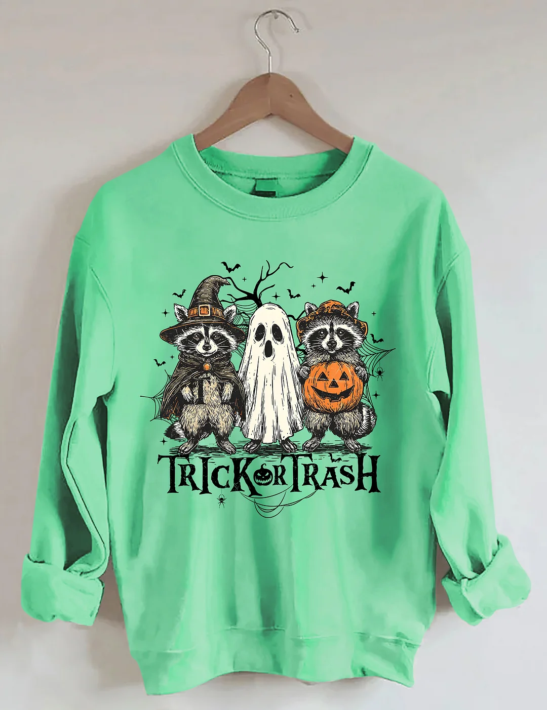 Boo Ghost Racoon Feral Sweatshirt