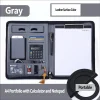 A4 Multifunctional Leather Folder, Business Manager Folder, Office Document Handbag with Zipper