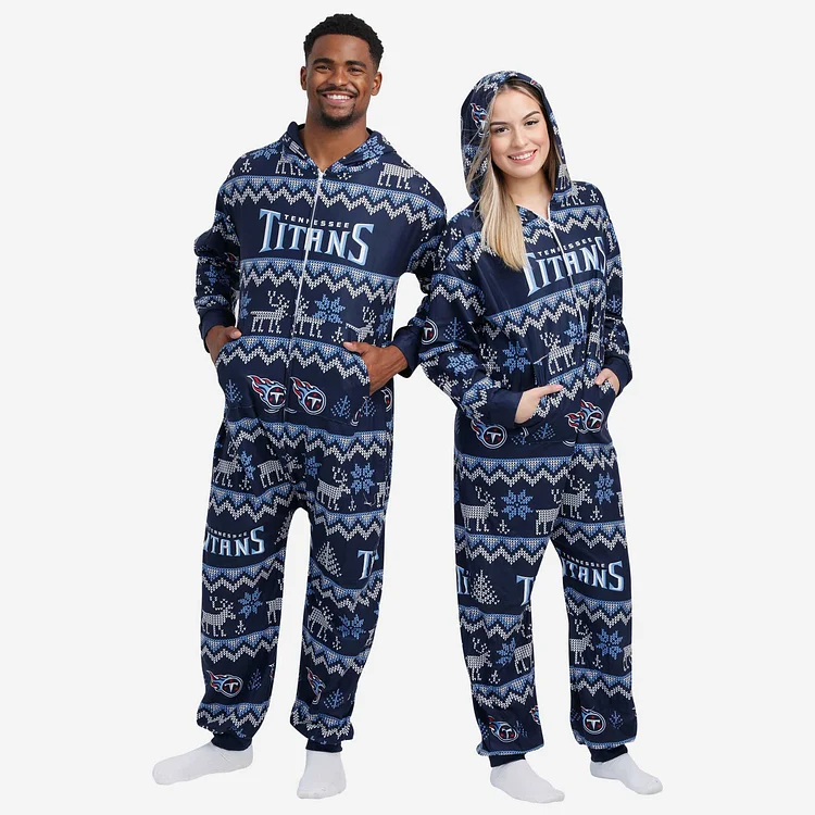 Tennessee Titans  Unisex Ugly Pattern Family Holiday Pajamas