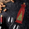 2pcs Christmas Diamond Art Linen Wine Gift Bag Diamond Painting Red Wine Bag Kit