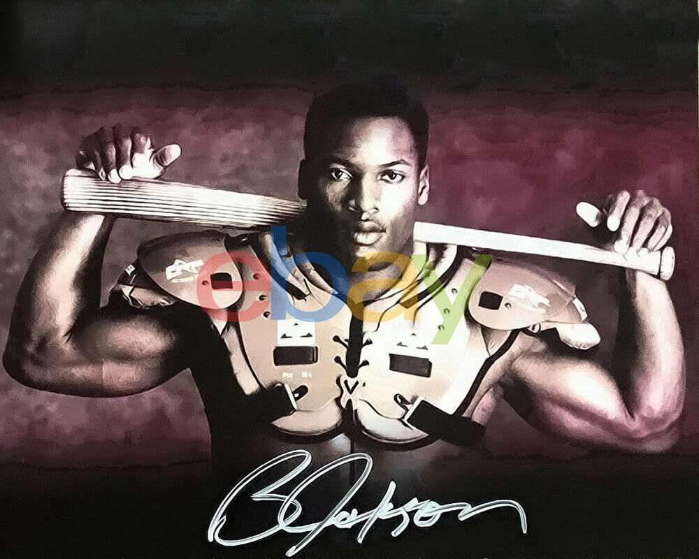 BO JACKSON SIGNED AUTOGRAPH BO KNOWS BO 8X10 Photo Poster painting x 10 reprints